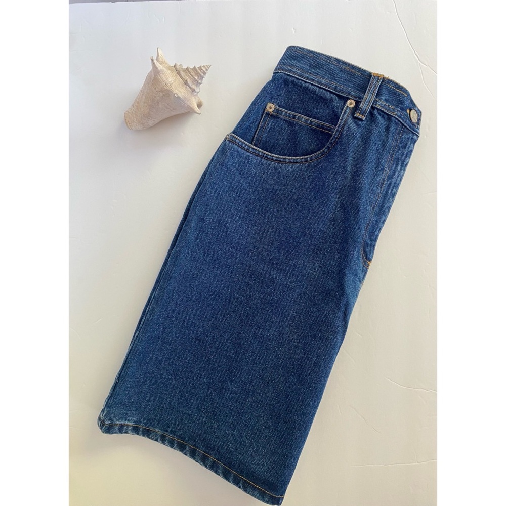 Vintage Bill Blass Jeans Denim Cotton Skirt 12